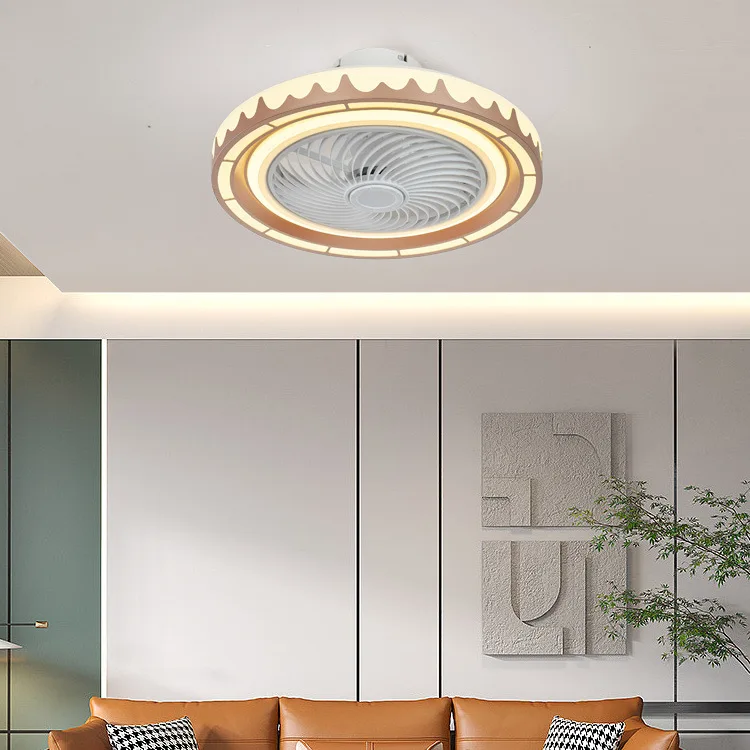 Modern Simple Restaurant Living Room Bedroom Ceiling Fan Lamp Silent Smart Home Integrated Ceiling Fan lamp