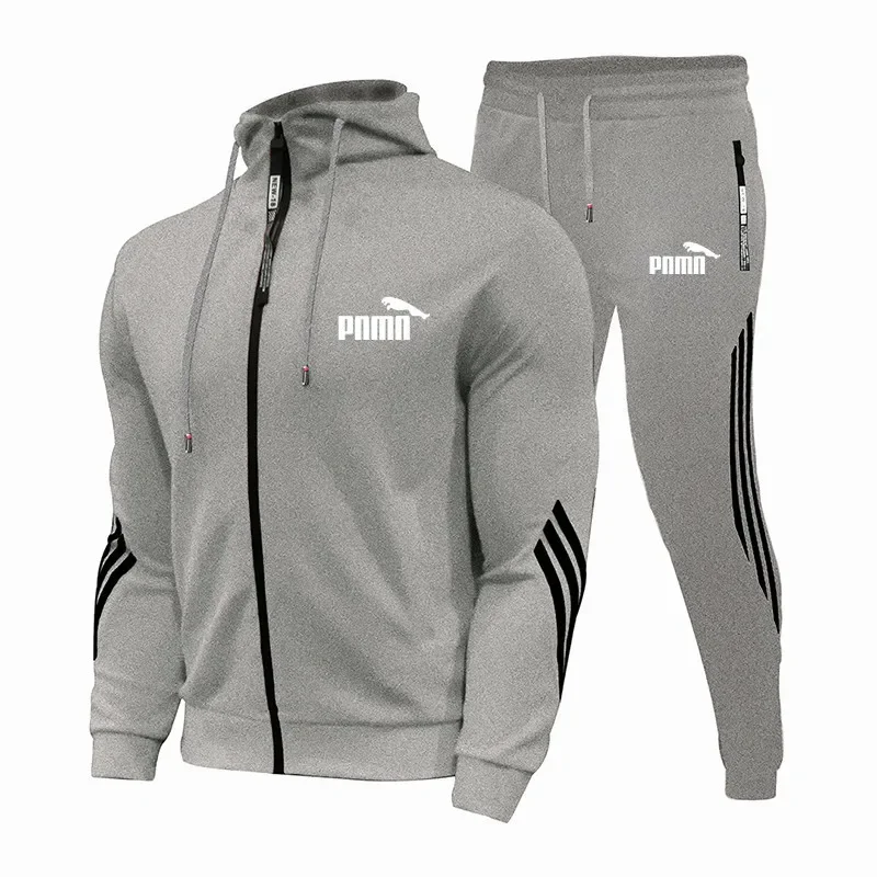 2024 brand men's fashion suit casual sports suit men's hoodie/sweatshirt sportswear zipper jacket + pants sportswear men's brand