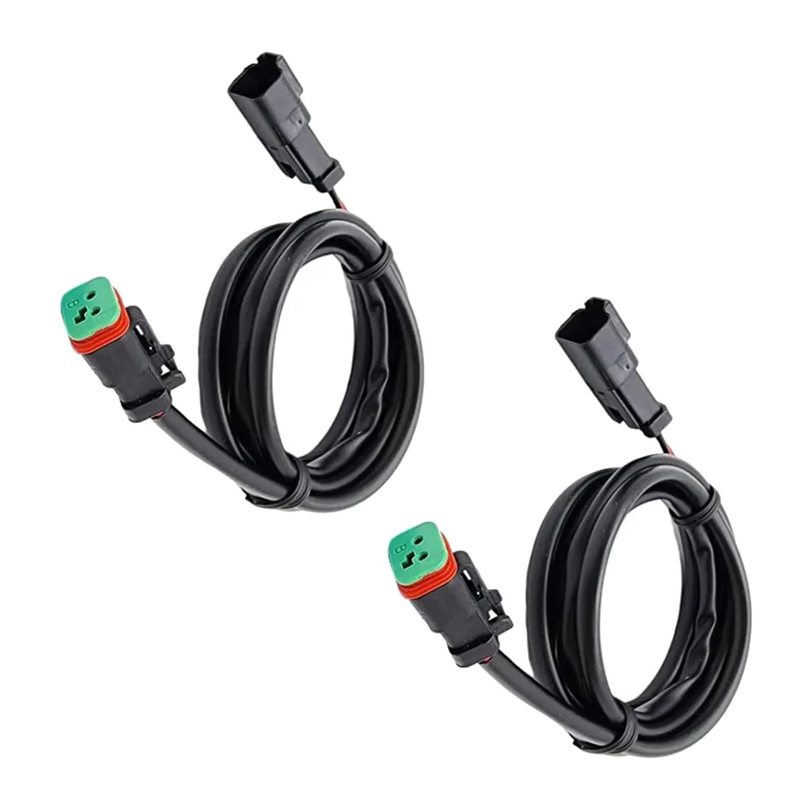 2x Universal DT Dtp Adapters Connectors Wiring Harness, 19.6inch IP68 Waterproof