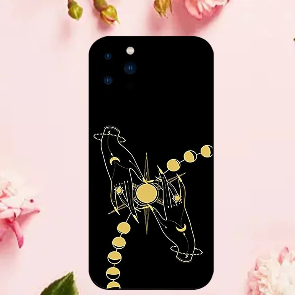 C-Celestial H-Hands A-Art P-Print Phone Case For iPhone 15 14 13 12 Mini 11 Pro Max X XR XS 8 SE Plus Shell