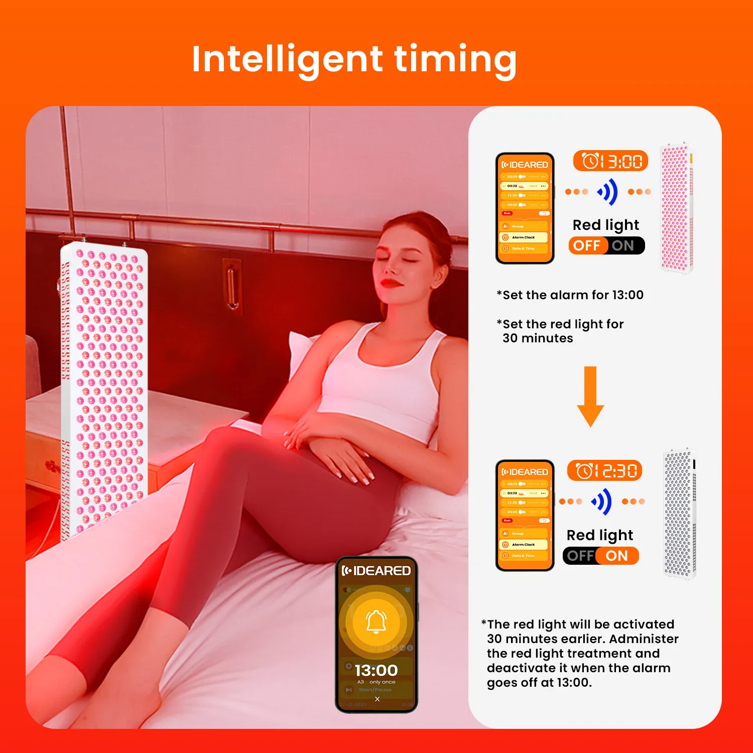 Red light therapy panel touch screen led light therapy multi-functional red light therapy lamp with app and bluetooth