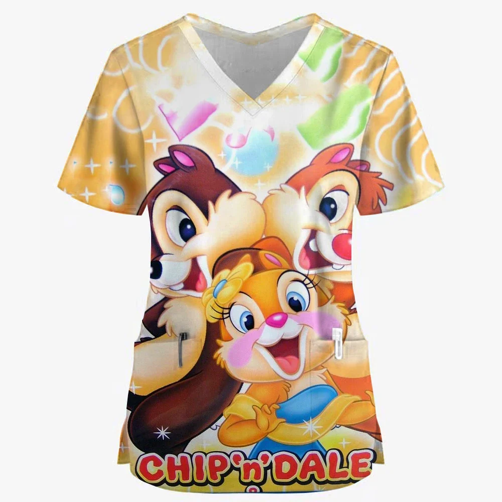 

Nursing uniforms, Disney chip dental hospital medical scrub top, pet grooming, veterinary supplies, nurse women's uniforms