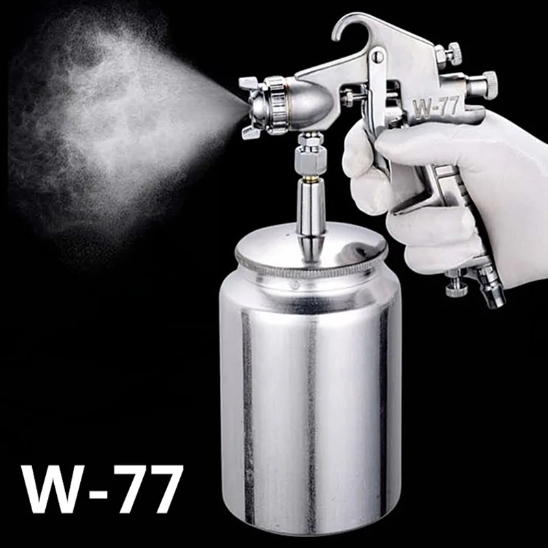 W-77 Upper and lower pot paint spray gun High atomization furniture wood auto paint pneumatic spray tool