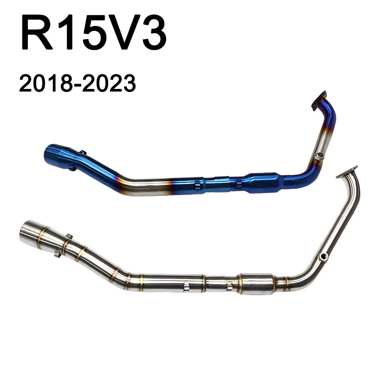 For Yamaha YZF R15 2018 to 2023 YZF-R125 YZFR15 Escape Motorcycle Exhaust Middle Link Pipe Slip-on