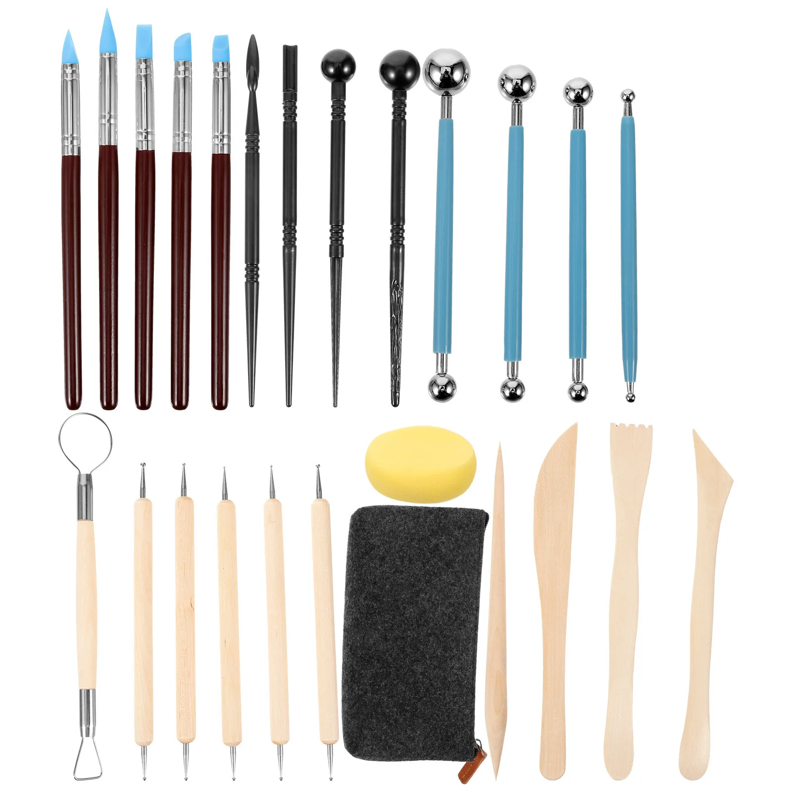 

1 set 1 Set Kit For Sculpting Carving Modeling Pottery Craft Polymer Clay Tools Pottery Tool Kit Clay Sculpting Tools