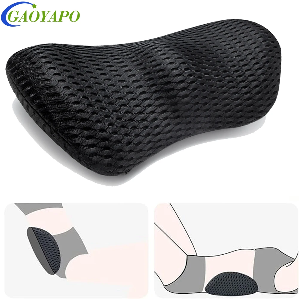 

1Pcs Lumbar Support Pillow - Memory Foam for Low Back Pain Relief, Ergonomic Streamline Car Seat, Office Chair, Recliner and Bed