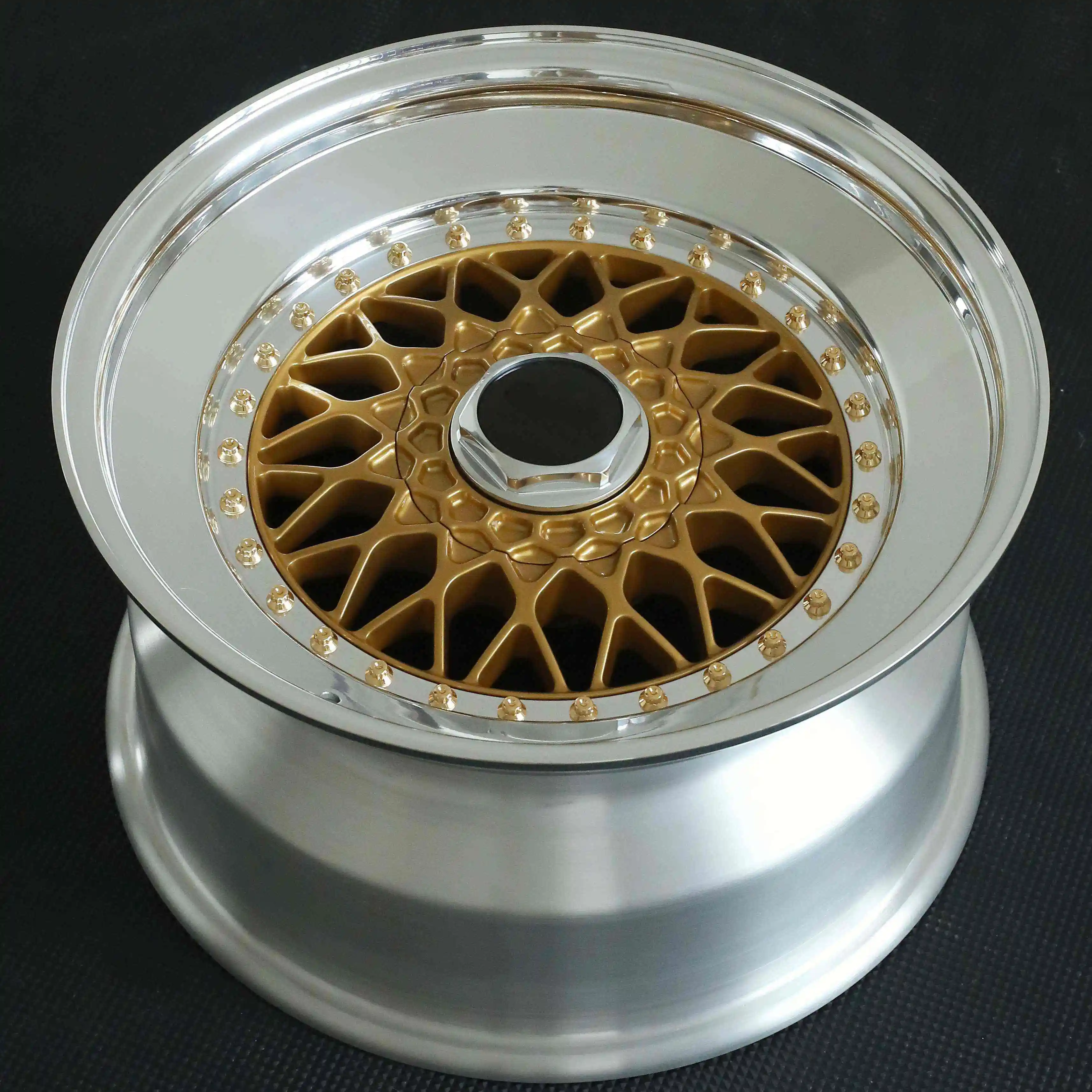 RS مزورة 3 قطعة 5X120 لسيارات BMW E30 M3 E60 E24 M6 E36 F82 E46 F82 ثلاثية الخطوة عجلات الشفاه 15 16 17 بوصة حافة سيارة مصنوعة من خليط معدني مخصص #4