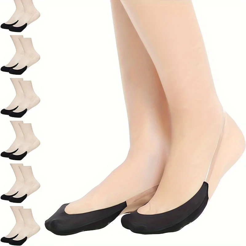 

6 pairs of non slip low cut support toe strap women's socks suitable for various ball parties