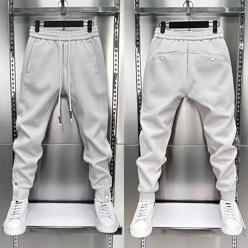 

New Autumn Men's Sport Pants High Street Joggers Trousers 9-Minute Sweatpants Korean Fashionable Daily Men's Clothing 2025