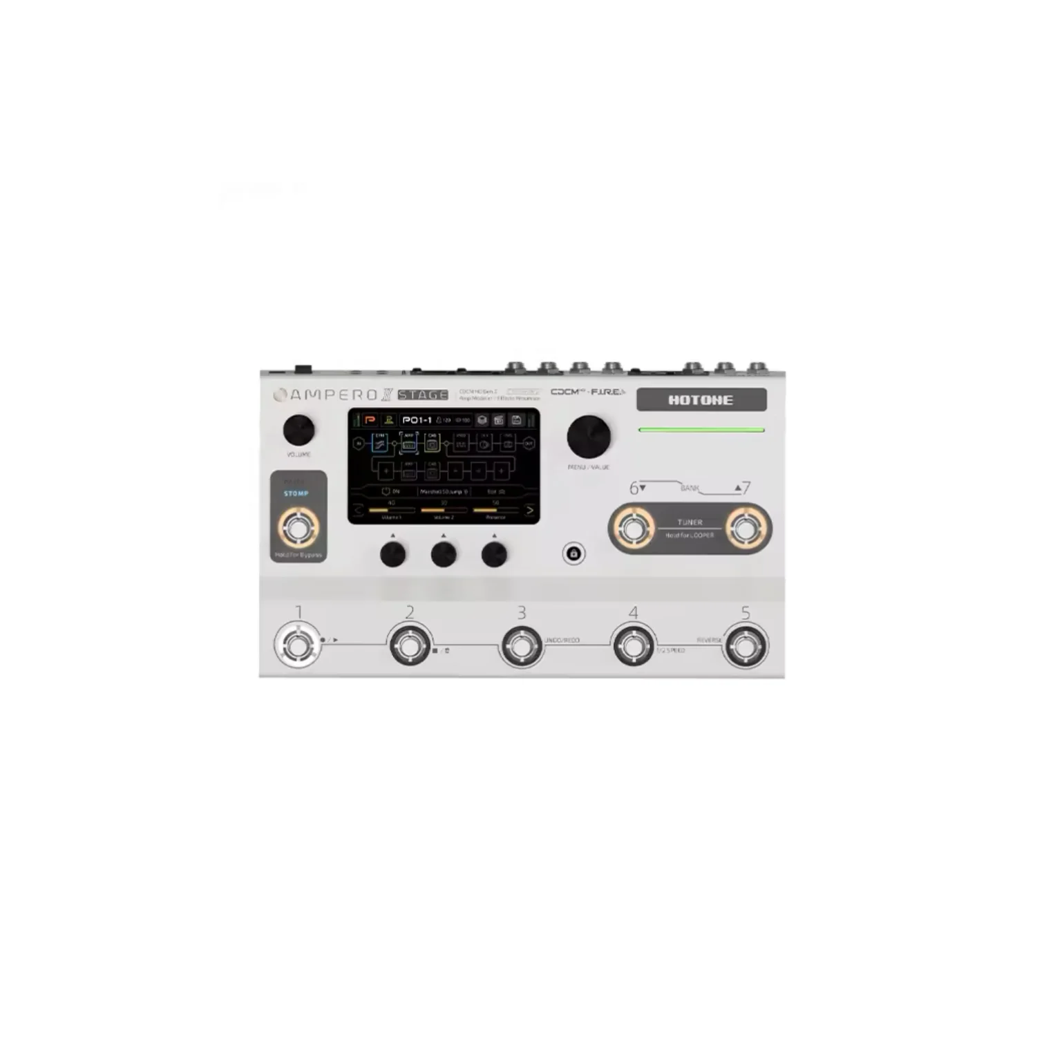 

Hotone Ampero II/Ampero 2/Ampero2 Stage amp modeler multi-effect pedals guitar processor electric guitar effects pedal for White