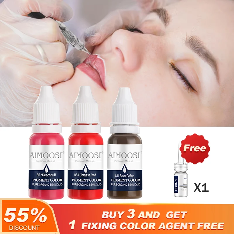 

AIMOOSI полуперманентный макияж на растительной основе, пигмент для бровей, губ, чернила для микроблейдинга для профессионального опыта, художника и тренажера