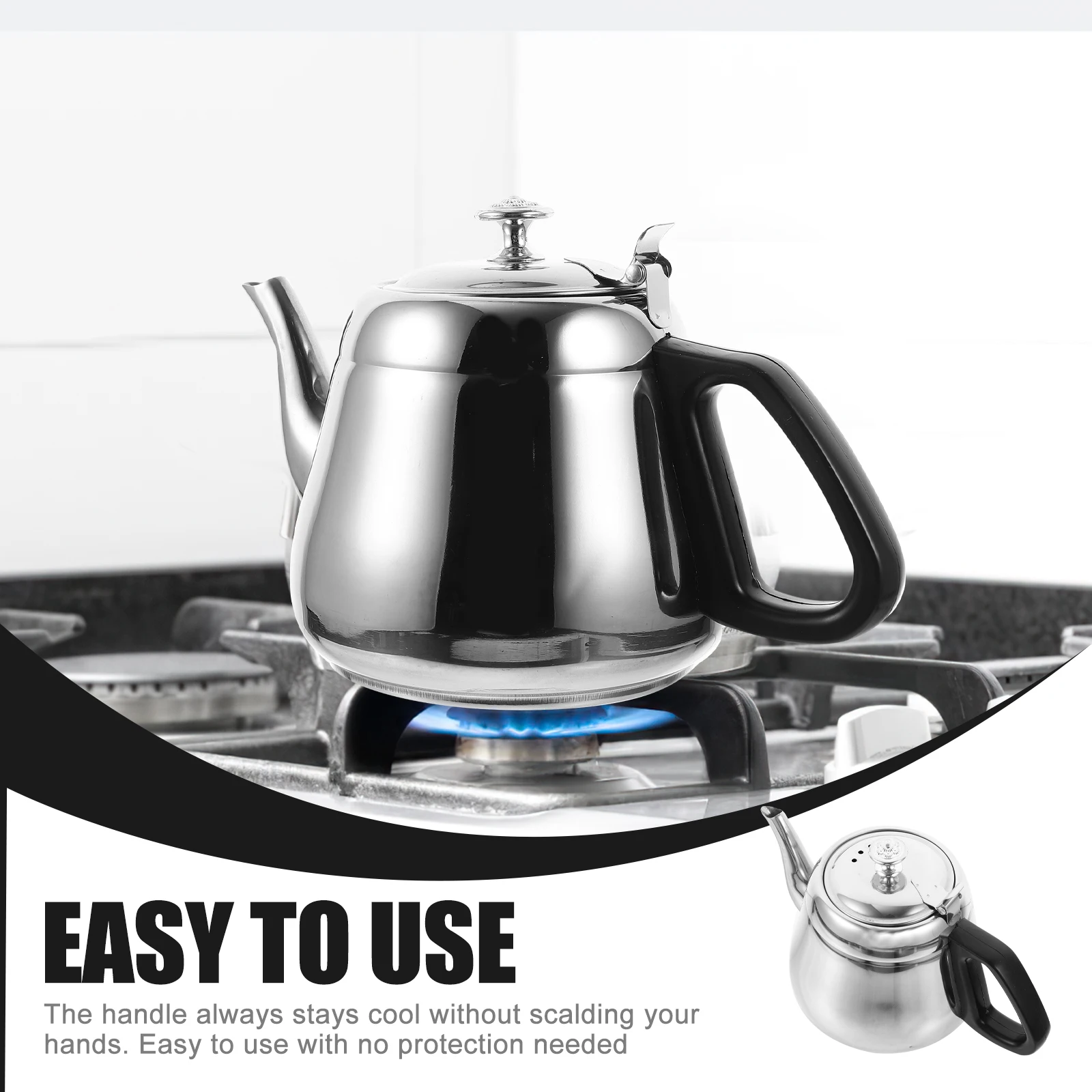 

Thickened Stainless Steel Hot Water Heat Resistant Teakettle Stovetop Kitchen Rustproof Large Capacity Household Boiling