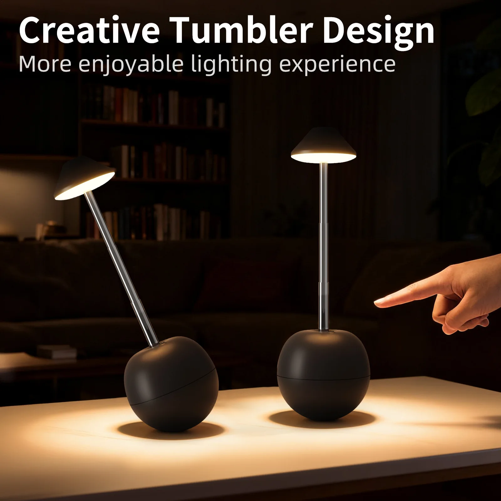 LED night light charging creative decorative desk lamp bedroom desktop remote control bedside ambient light