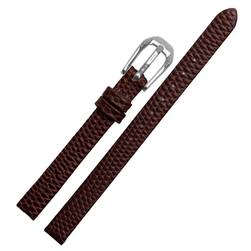 

PCAVO Lizard print cowhide leather watchband for ladies replacement watch white red Ultra-thin strap 6 8 10 12 14 16mm