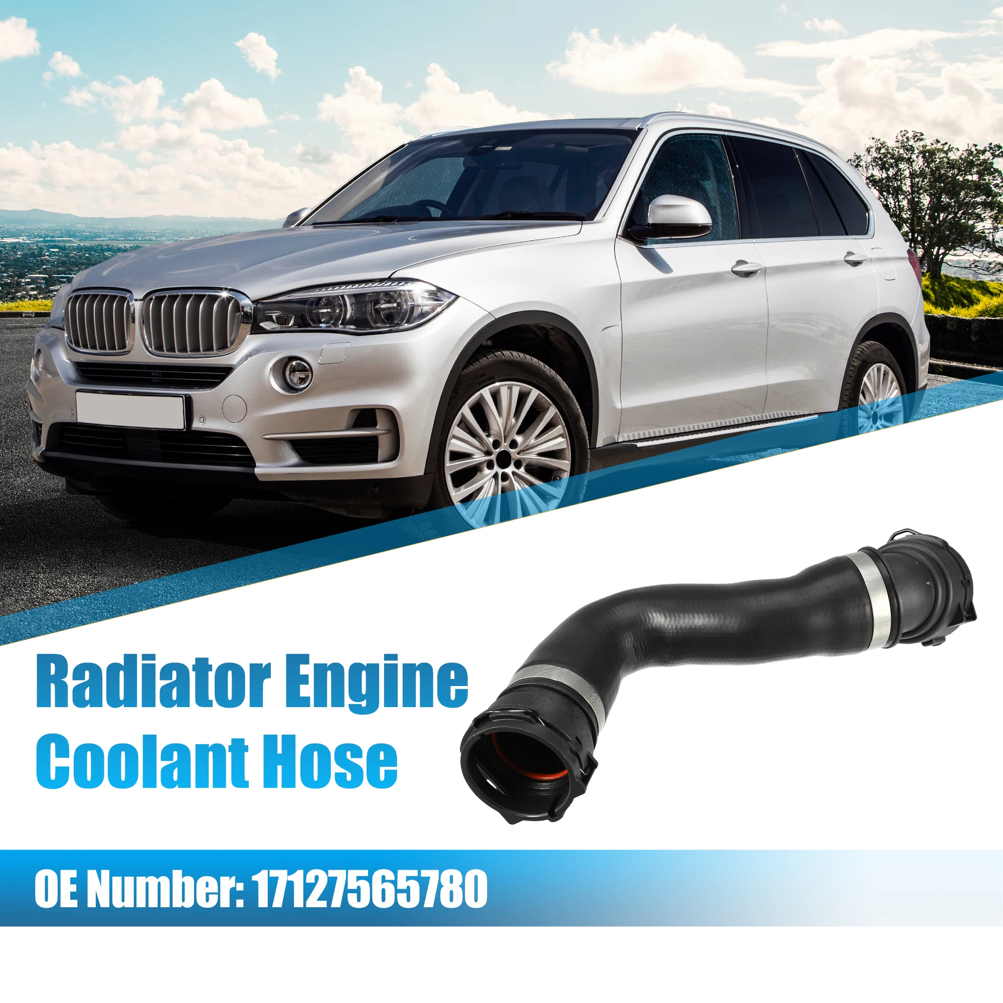 

UXCELL Шланг охлаждающей жидкости радиатора двигателя, нижний шланг для BMW 525xi 2006 2007, No 17127565780