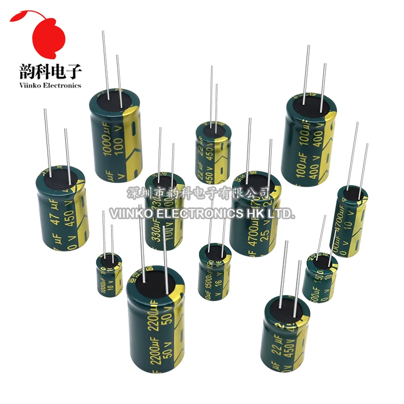 10V 16V 25V 35V 50V 400V 450V Kondensator aluminiowy wysokiej częstotliwości o niskiej ESR 10UF 100UF 220UF 330UF 470UF 680UF 1000UF 2200UF 3300UF