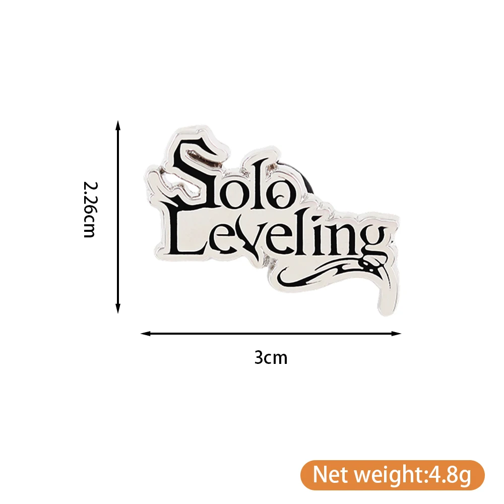 Solo Leveling Logo Emaille-Anstecknadel Sung Jin-Woo Anime-Brosche Metallabzeichen Ore Dake Level Up Na Ken Schmuck Fansammlung Geschenk – Detail 4