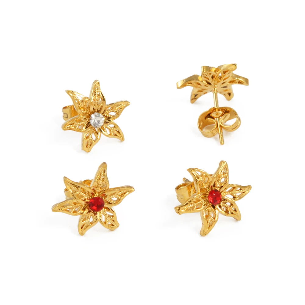 Women's African Flower Necklaces Earrings Set