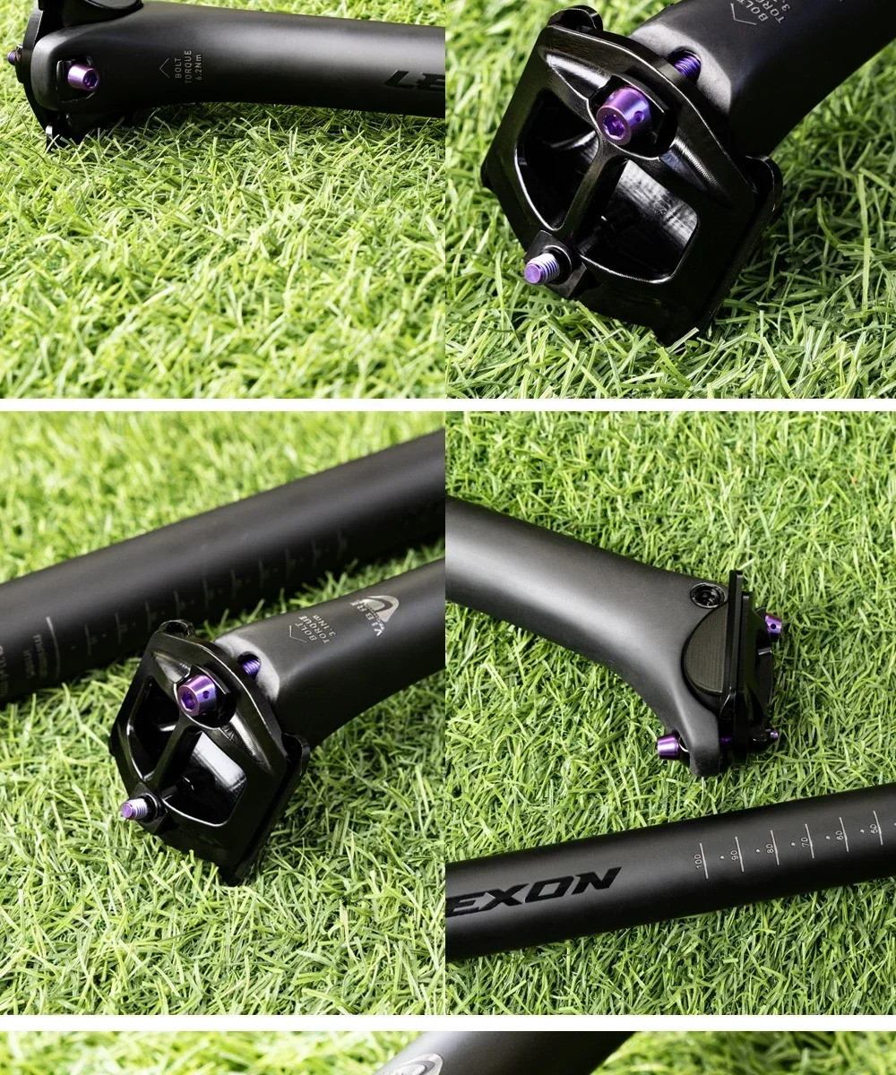 LEXON Ultraleichte Fahrrad-Sattelstütze aus Carbon, 27,2/31,6 mm, zwei Größen, für MTB/Gravel/Rennräder, 350 mm Länge, Fahrrad-Sattelstütze – Detail 17