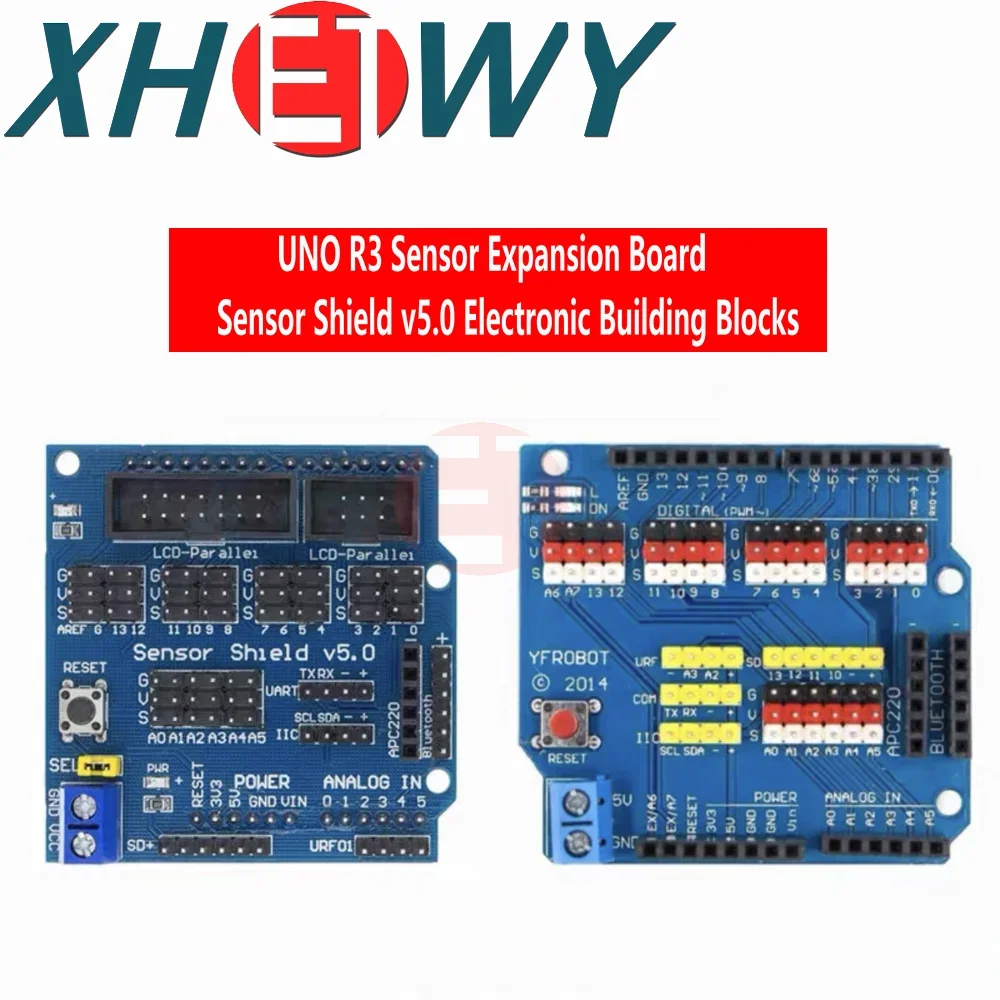 UNO r3 컬러 핀 센서 컬러 확장 보드 센서 쉴드 v5.0 전자 빌딩 블록 확장 쉴드 V5