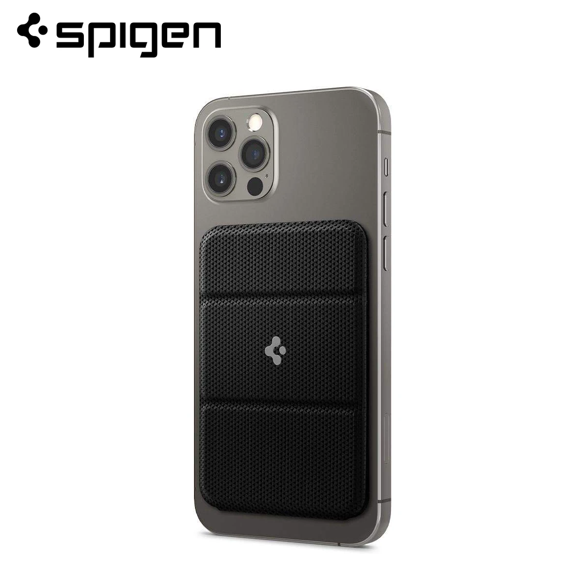 Magnetyczne etui na karty Spigen Smart Fold zaprojektowane dla MagSafe z podpórką #   Czarny - AMP02746