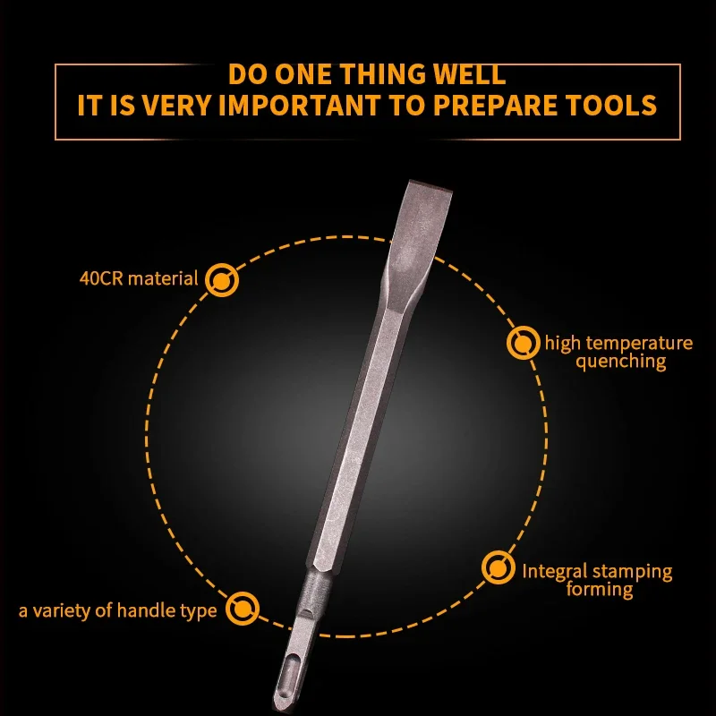 Sds Plus 1 szt. Dłuta Sds Max 250mm elektryczna wiertarka udarowa wiertła z rowkiem dłuto płaskie pęknąć betonowa cegła wiercenia w ścianie