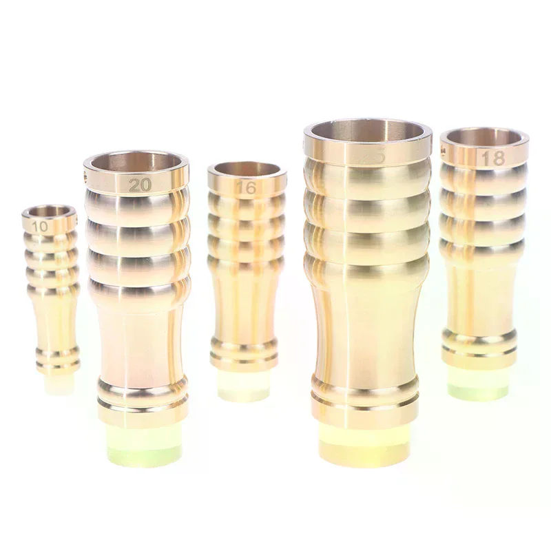 10/16/18/20/25 Brass Cane Crutch Tip With Anti-Skid Rubber Pad For Hiking Pole Chair Leg Feet Replacement 1PCS