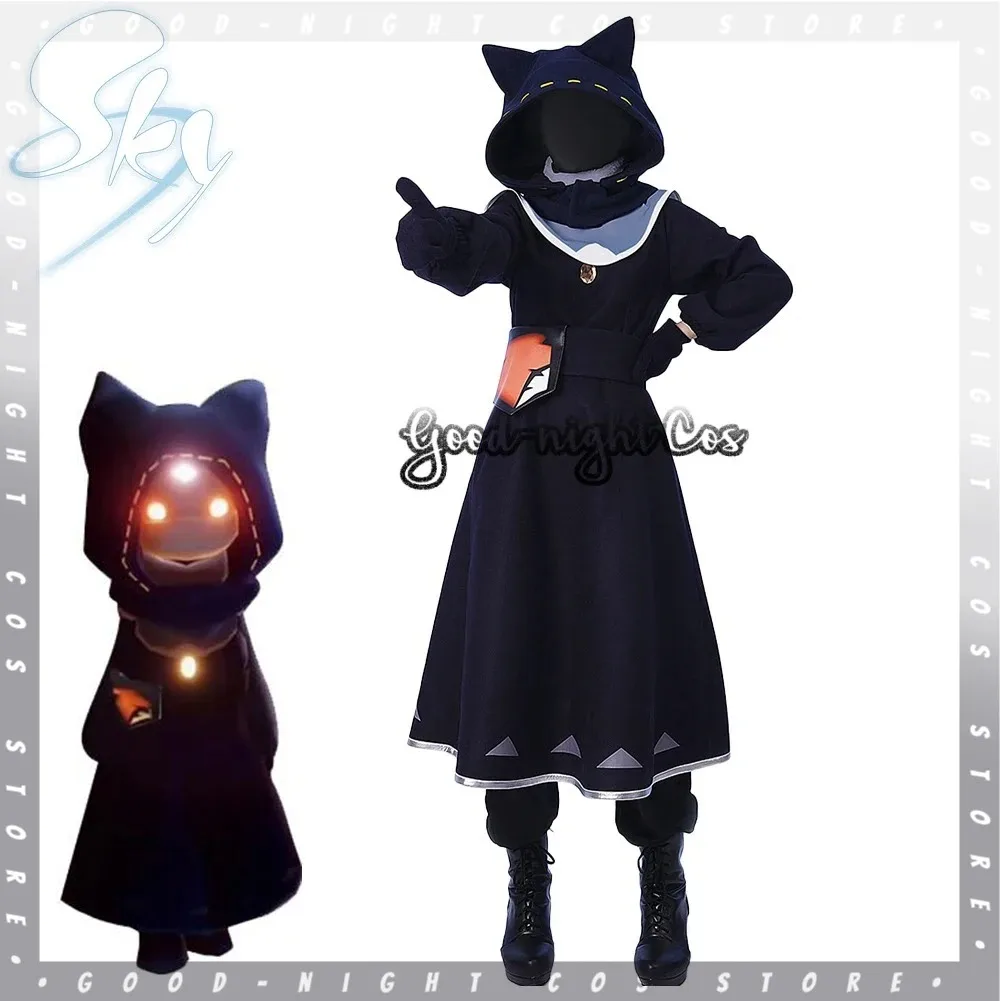 

Game Sky Children of Light Cosplay Costume Sky: Light Awaits Season of Performance Cute Cat Suit Long trench coat Halloween