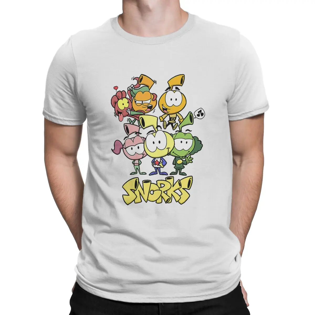 Snorks Creative TShirt for Men Reunion Round Neck Pure Cotton T Shirt Personalize Birthday Gifts Streetwear