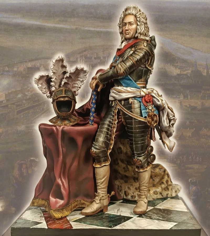 

1/24 Scale 80mm DieCast Resin Figure Model Kit Ancient French Marshal Hobby Miniature Toys Unassembled Unpainted DIY Diorama