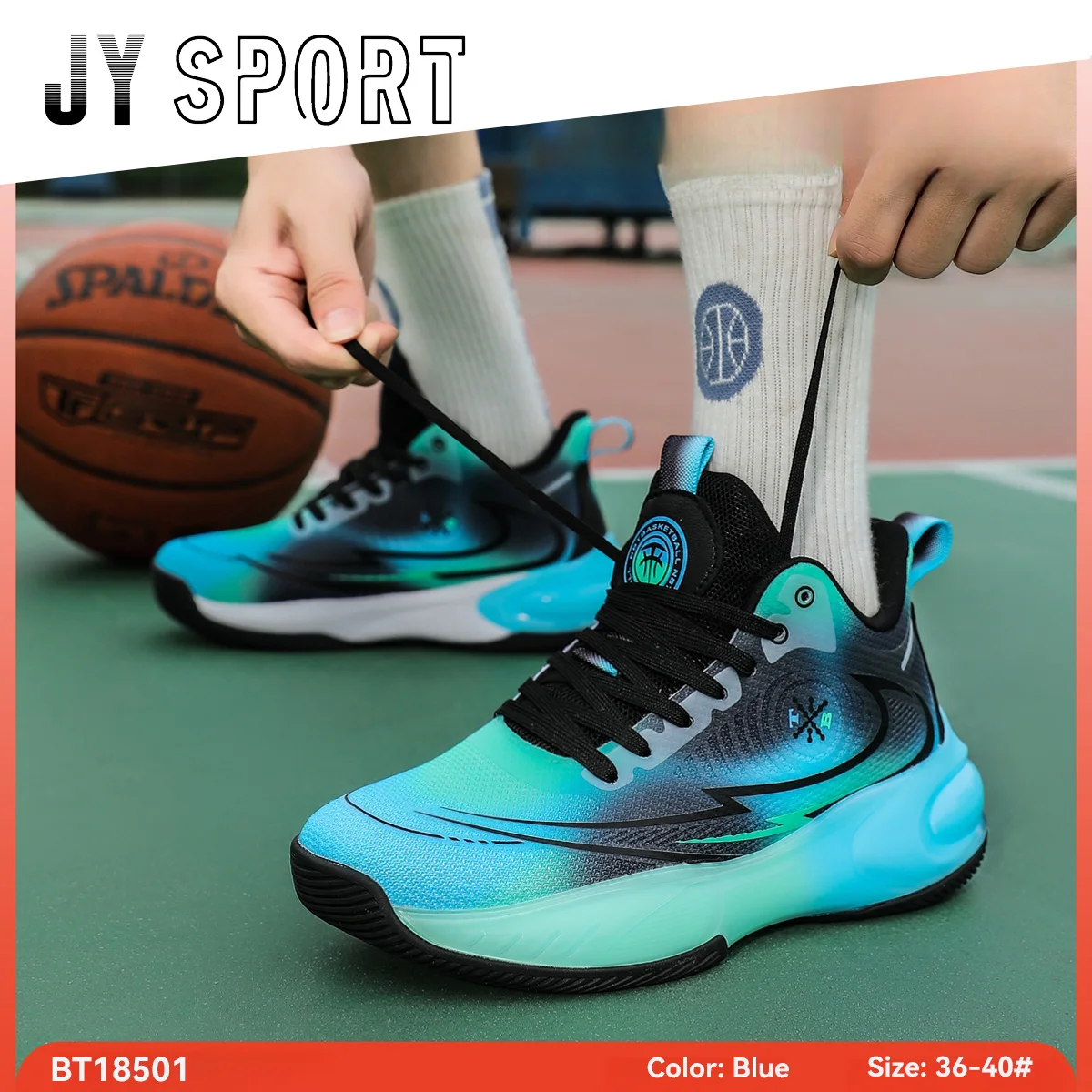 2024 New Kids Basketball Shoes Breathable Cushioning Child Sneakers Rebound Anti-slip Sport Shoes for Children Teenagers