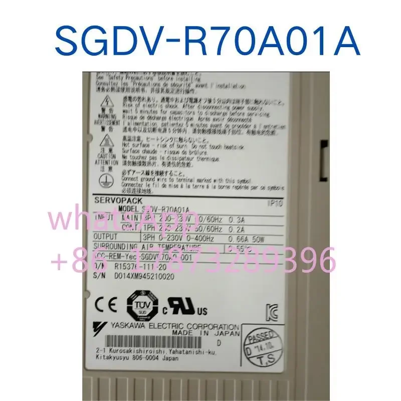 Used Servo driver 50W SGDV-R70A01A tested OK function intact