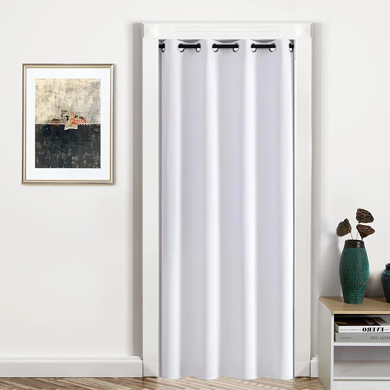 

Heavy Duty Blackout Door Curtain for Protect Privacy Lightproof Thermal Doorway Curtain Dustproof Closet Curtain for Bedroom