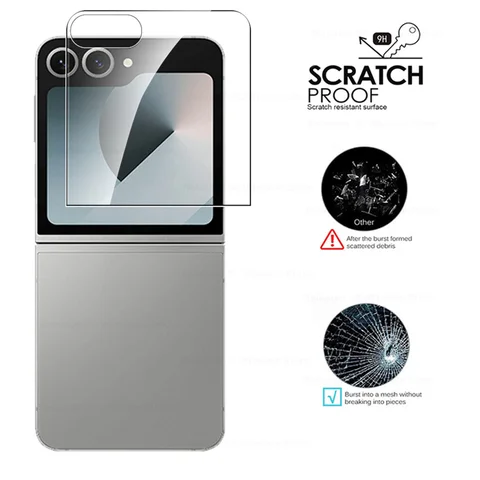 Z Flip 6 закаленное стекло для Samsung Galaxy Z Flip6 Стекло для объектива задней камеры 6 в 1 Защитная пленка для экрана с полным покрытием ZFlip 6 ZFlip6 5G