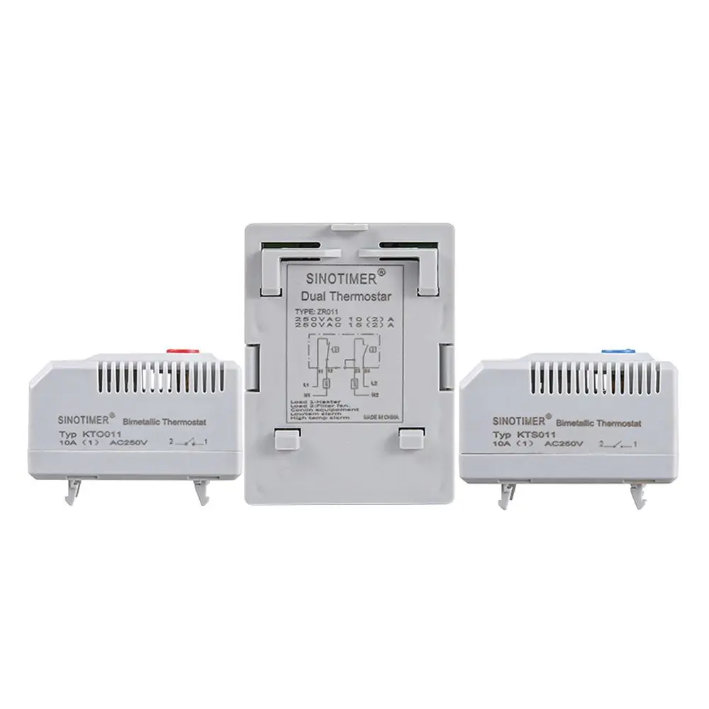 Compact Mini Bimetallic Mechanical Normal Open Close DIN Rail Switch Temperature Controller Thermostat Thermoregulator