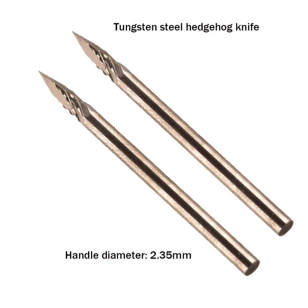 3Pcs tungsten steel triangular blade sharp knife carving machine triangular blade 2.35 triangular needle ivory milling machine c