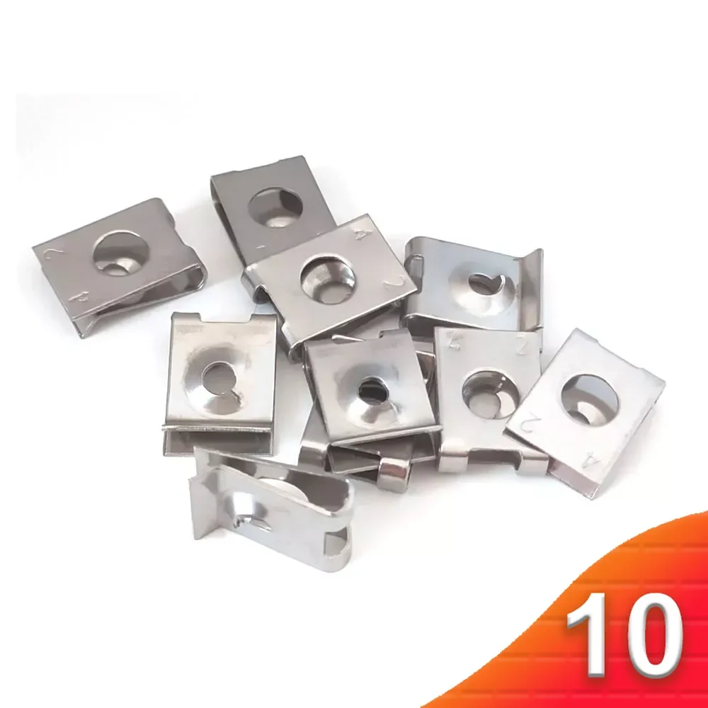 10pcs/lot 304 Stainless Steel Self-tapping Cleats Clips ST4.2 ST4.8 Snap Nuts for Car Motorcycle