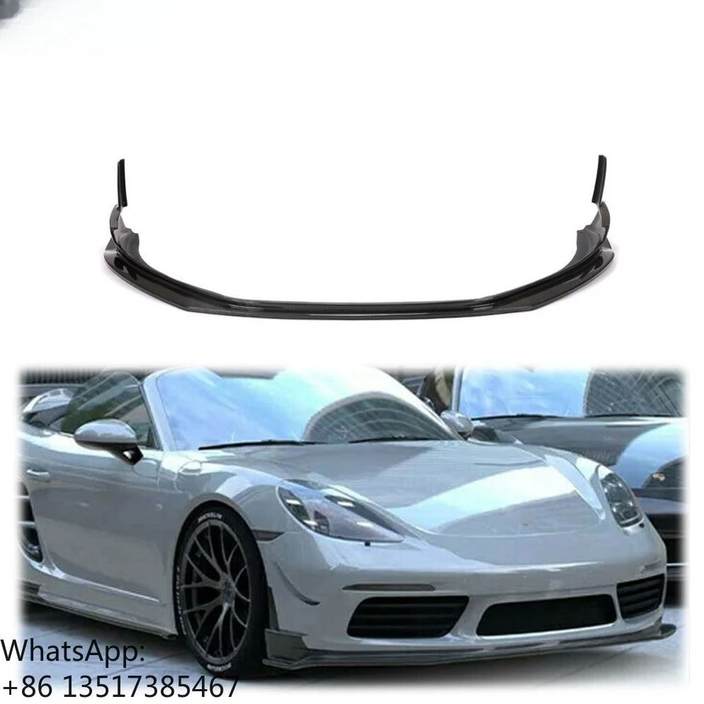 

Front Bumper Lip Spoiler Carbon Fiber Fit for Porsche 718 Boxster Cayman 2016-2018