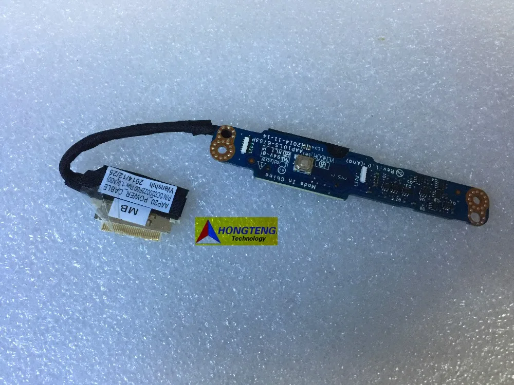 Original FOR Dell FOR Alienware 17 R3 Power Button Board w/ Cable DC020022F00 AAP20 LS-B753P CN-025TYP Test OK