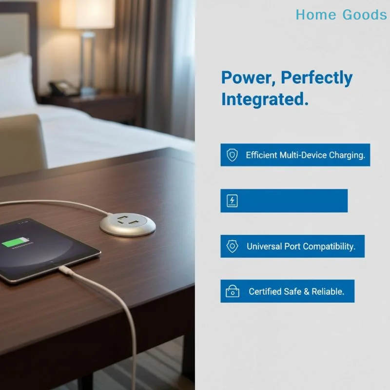 preferredType C USB Hub Desktop Hole Embedded 3 In 1 Splitter High Speed Charging Station for Office Home Tablesproduct