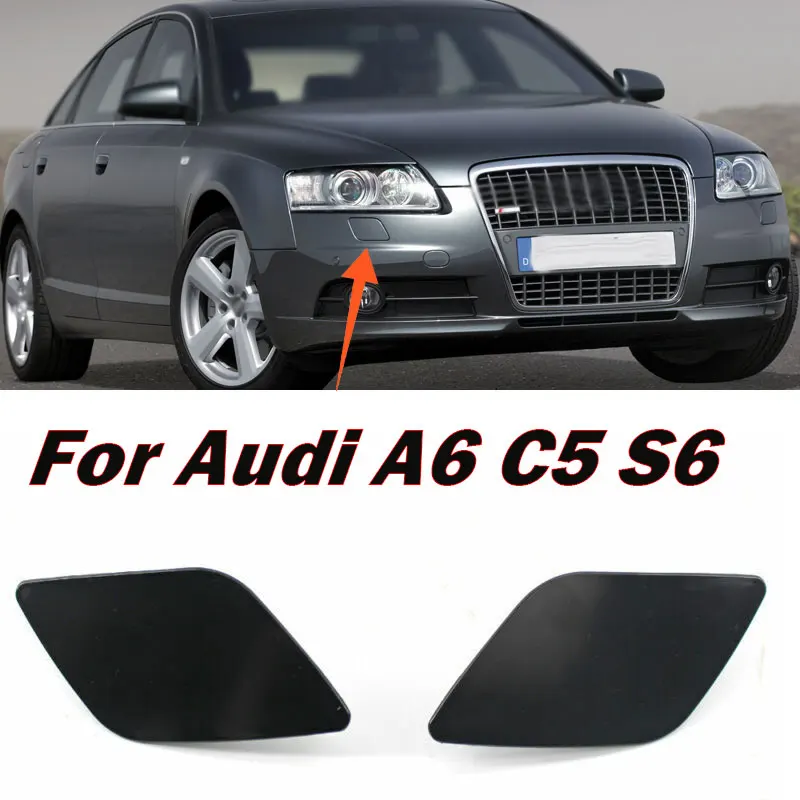 For Audi A6 C5 S6 2005-2008 Car Headlight Headlamp Washer Spray Nozzle Cover Cap Left Right Side 4F0955275 4F0955276 Accessories