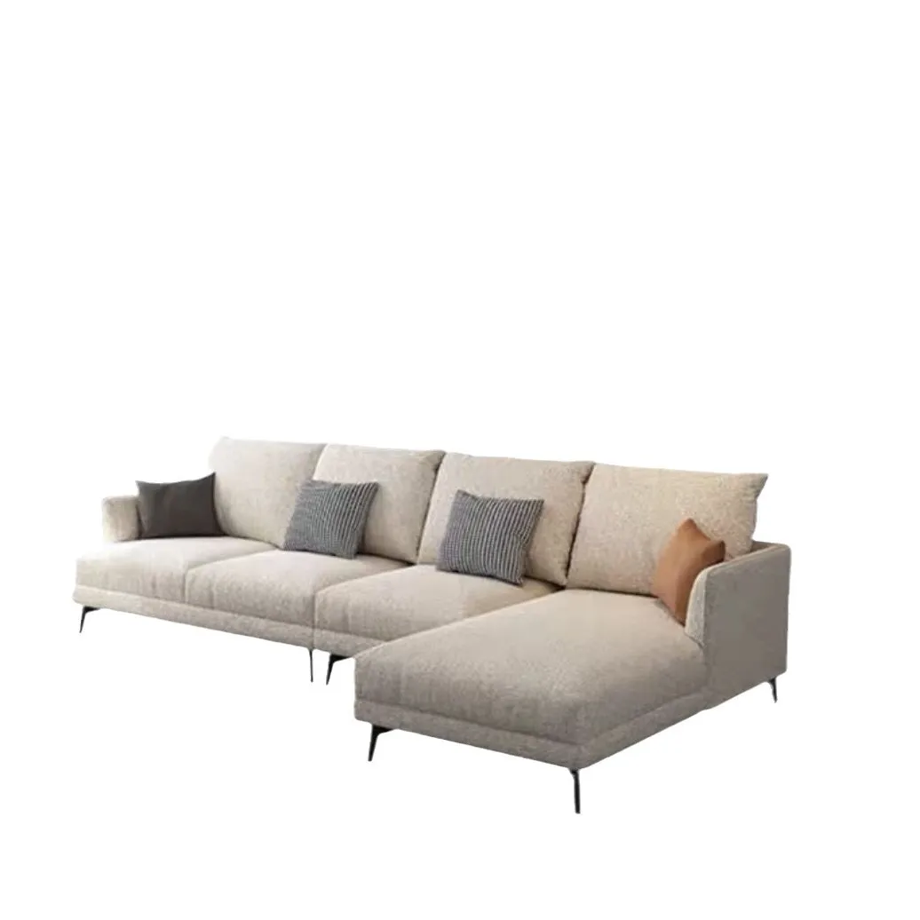 

New, cotton and linen, fabric, sofa, small apartment, modern, simple, living room, straight row