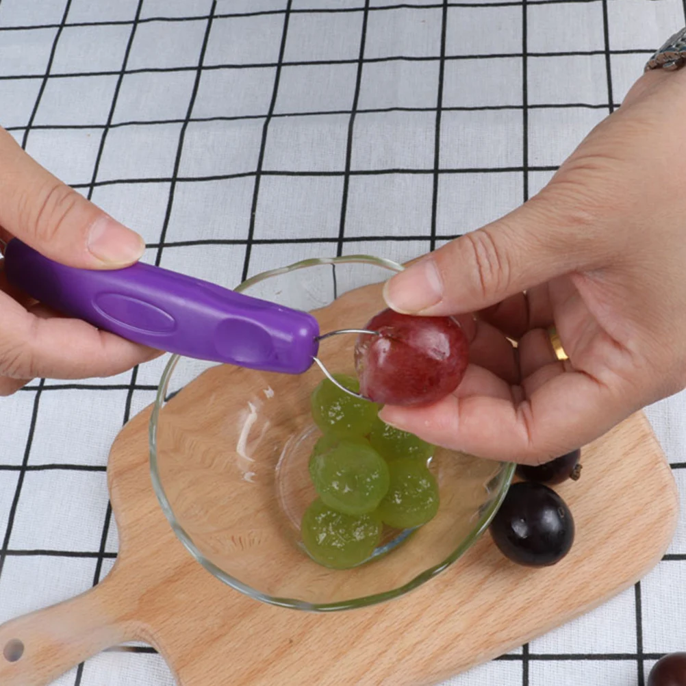 

2Pcs Grape Stainless Steel ABS Fruit Practical Peeler Peeling Tool Large Small Grapes Kitchen Gadgets Home Accessories