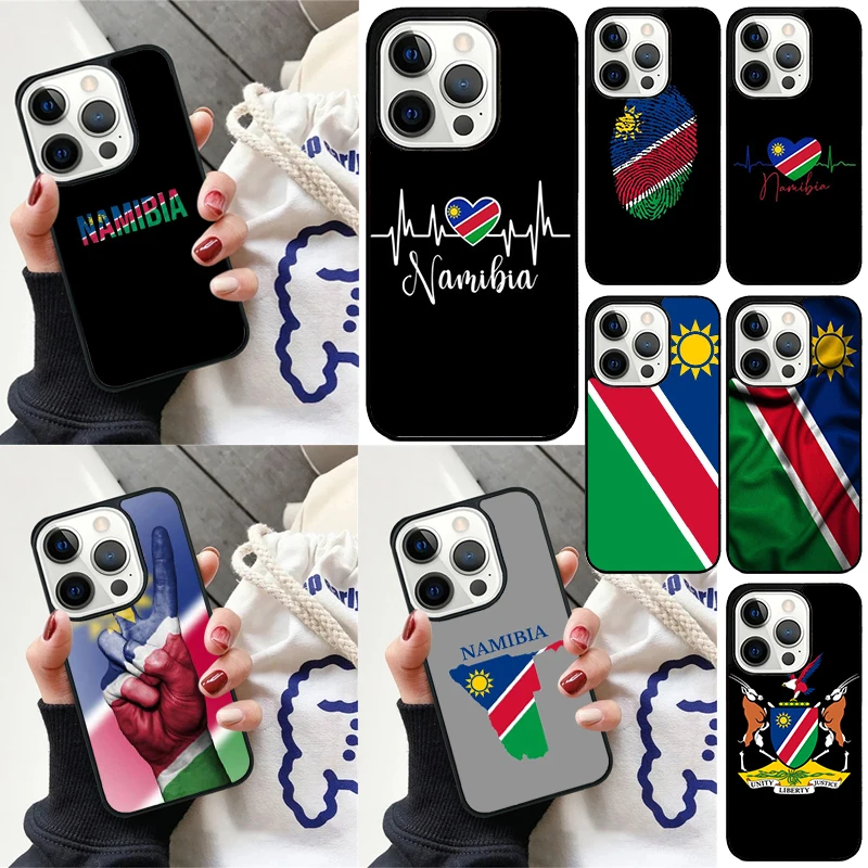 Etui na telefon iPhone 17 Air 16 16e 13 14 15 Pro Max 12 11 15 Pro Max Plus Max z motywem flagi Namibii