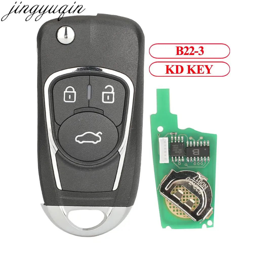 Jingyuqin B22-3 KEYDIY B Series For KD900/URG200/KD MINI/KD-X2 Master Universal 3 Buttons Remote Control Smart Car Key