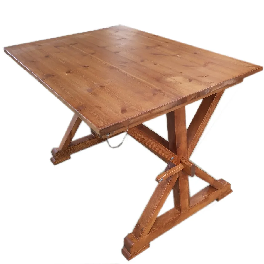 Industrial Furniture  Meja Makan Farm Table Solid Walnut Wood Wooden Restaurant Dining Table