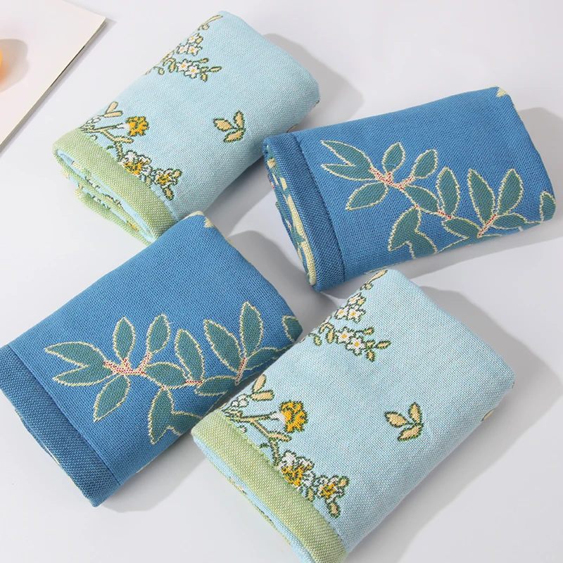 2-Pack Pure Cotton Gauze Handkerchief, Soft Absorbent Face Washcloth, Non-Felting, Suitable for Adults and Children, Hanging Han
