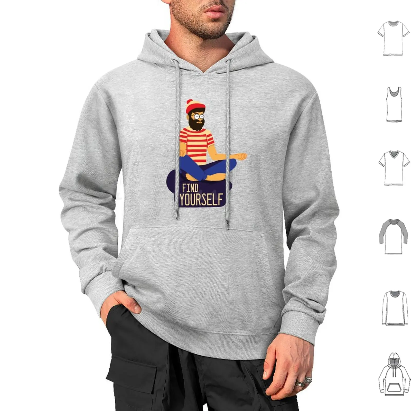 Find Yourself 2 Hoodies Long Sleeve Find Yourself Wally Yoga Ioga Meditation Where Calm Paz