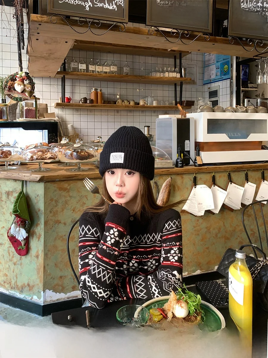 

Комплект вязаного свитера для похудения, универсальный модный комплект для колледжа Sweet Sle, длинный кардиган на пуговицах, комплект из двух предметов