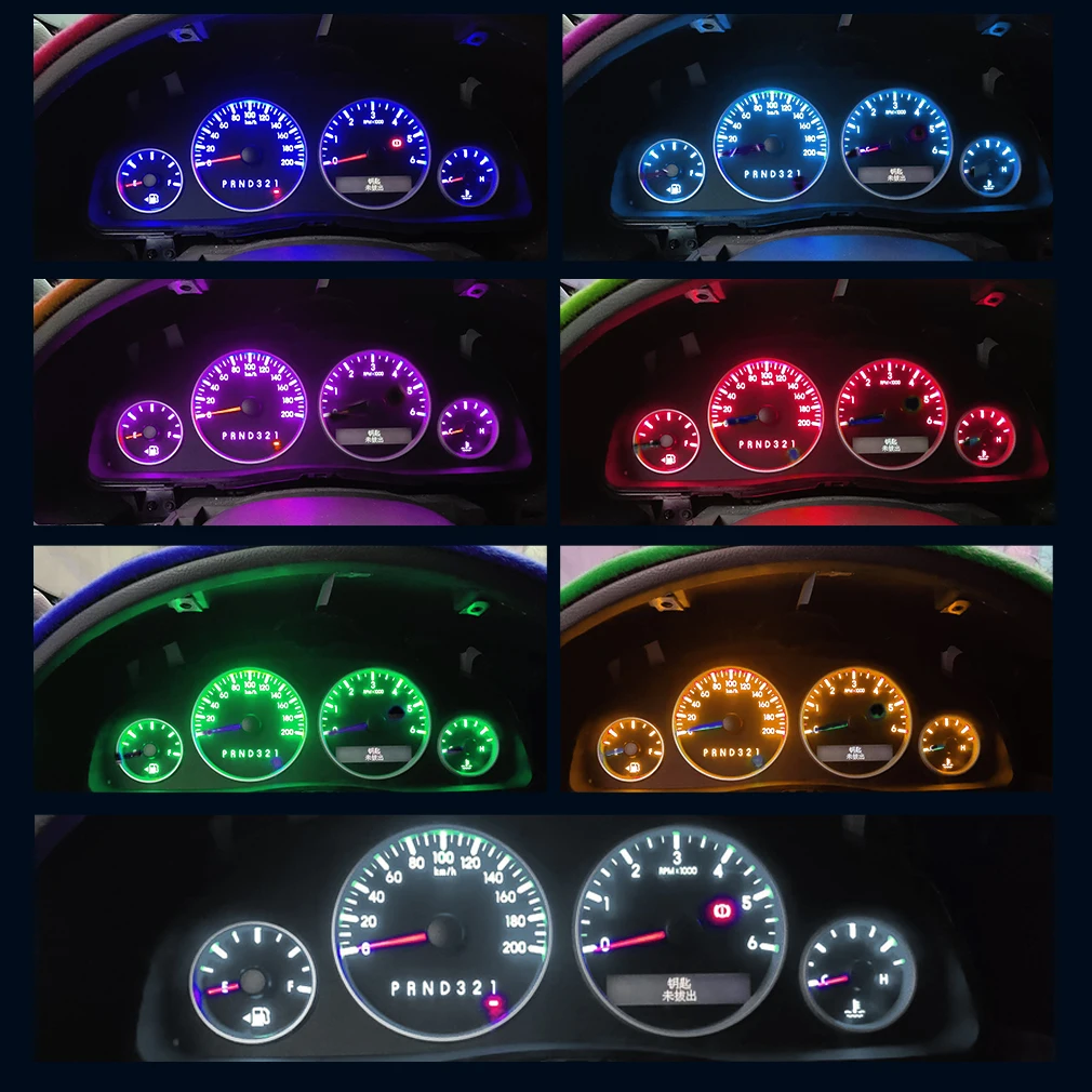 10pcs T5 Led W3W Meter Bulb Canbus Instrument Dash Lights 73 74 17 27 Auto Interior Neo Wedge Dashboard Dash Side Lamp Signal